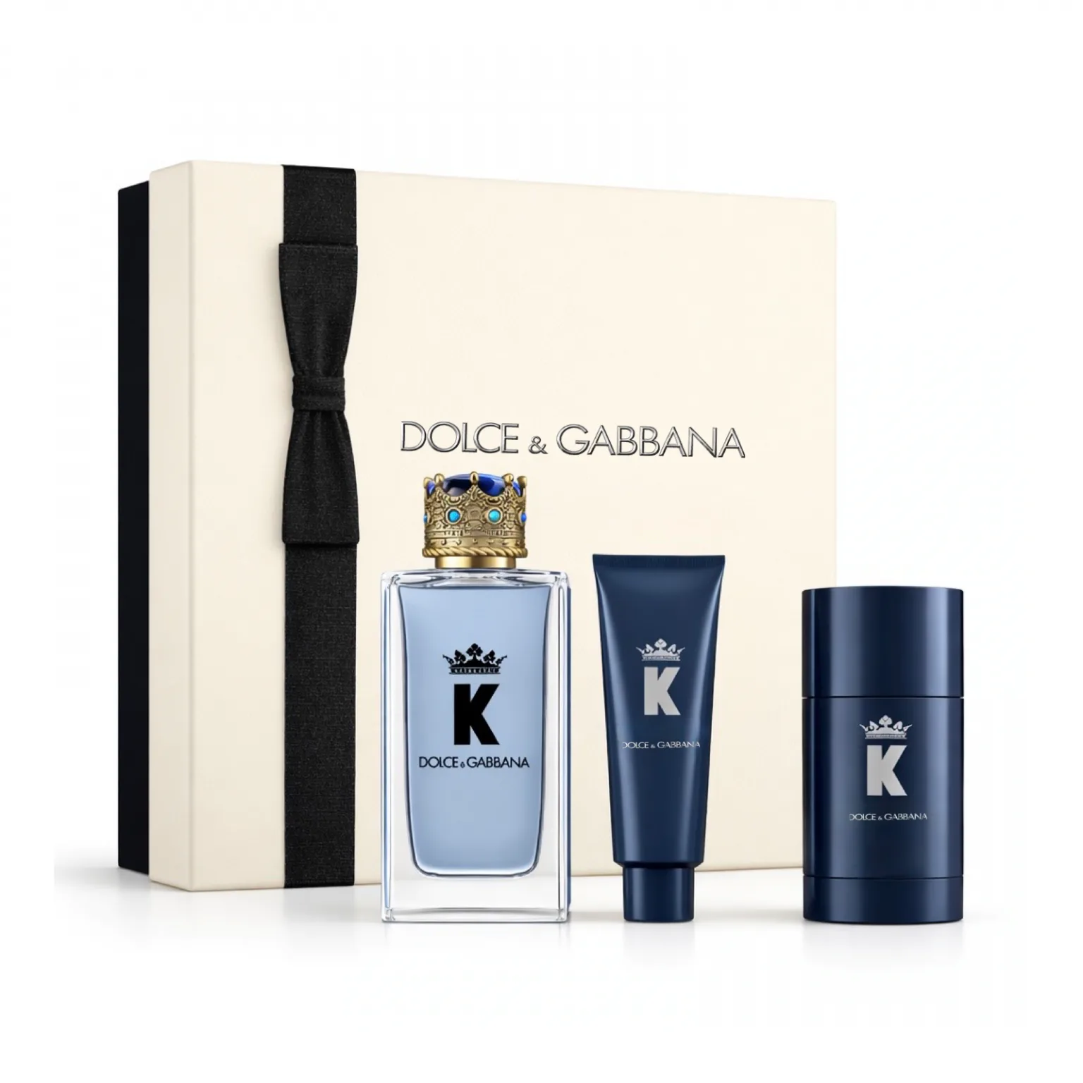 Dolce & Gabbana King Gift Set 3 Pieces 3.3 oz Eau de Parfum Spray + 1.7 oz Shower Gel + 2.5 oz Deodorant Stick (Men)