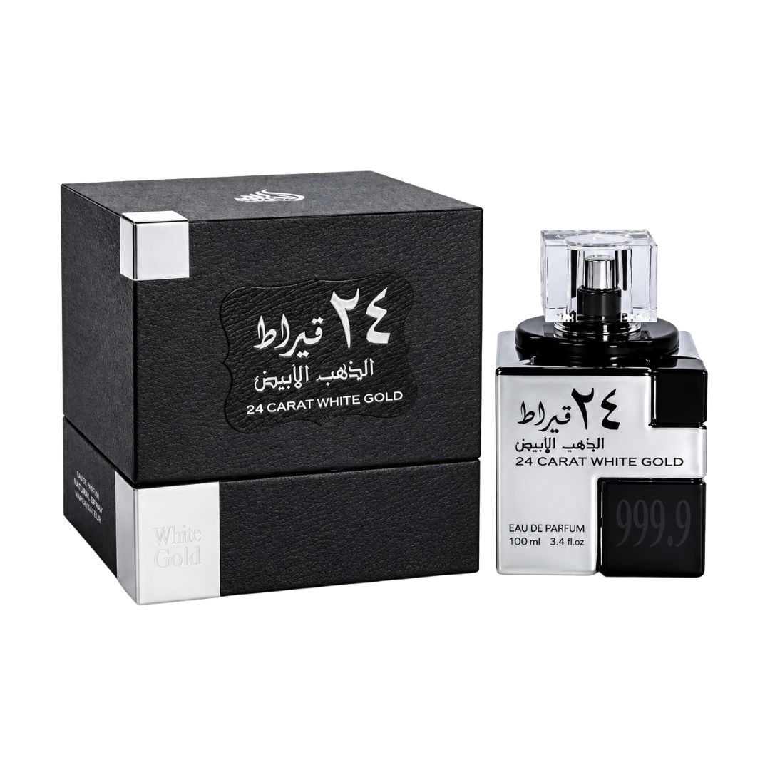 Lattafa 24K White Gold Eau de Parfum 3.4 oz Spray (Unisex) Lattafa 24K White Gold Eau de Parfum 3.4 oz Spray (Unisex) - Image 1