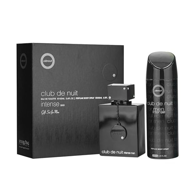 Armaf Club de Nuit Intense Gift Set 2 Pieces – EDT 3.6 oz + Body Spray 6.8 oz (Men)