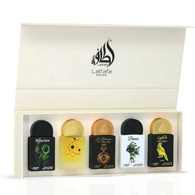 Lattafa Pride Gift Set 5 Pieces 5 x 20 ml Eau de Parfum Spray (Unisex) Lattafa Pride Gift Set 5 Pieces 5 x 20 ml Eau de Parfum Spray (Unisex)