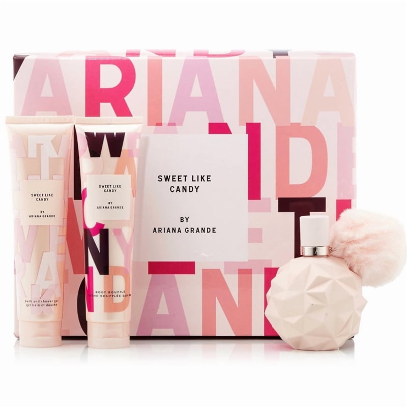 Ariana Grande Sweet Like Candy Gift Set 3 Pieces – EDP 3.4 oz + Shower Gel 3.4 oz + Body Lotion 3.4 oz (Women)