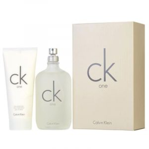 Calvin Klein CK One Gift Set 2 Pieces – EDT Spray 6.7 oz + Body Lotion 6.7 oz (Men)