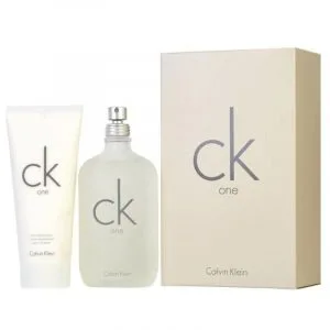 Calvin Klein CK One Gift Set 2 Pieces – EDT Spray 6.7 oz + Body Lotion 6.7 oz (Men)