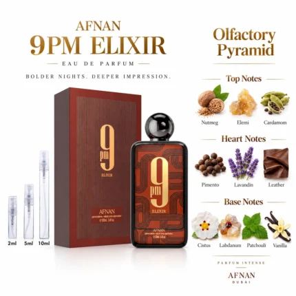 Afnan 9PM Elixir Parfum Intense Decant (Men)