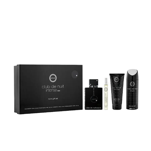 Armaf Club de Nuit Intense 4 Piece Gift Set / Eau de Toilette Spray + Shower Gel + Body Spray + 10ml Eau de Toilette Spray (Men)