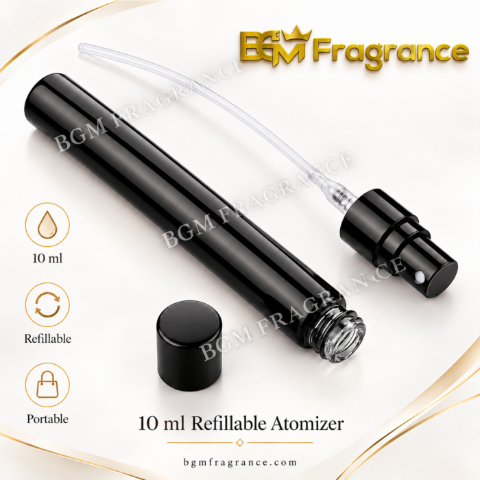 Black UV-Protective Refillable Perfume Atomizer 10 ml – With Gift Box - Image 3