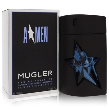 Thierry Mugler Angel Eau de Toilette Spray Refillable Rubber Flask 3.3 oz (Men)