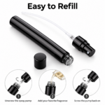 Black UV-Protective Refillable Perfume Atomizer 10 ml – With Gift Box - Image 5