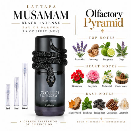 Lattafa Musamam Black Intense Eau de Parfum Decant (Men)